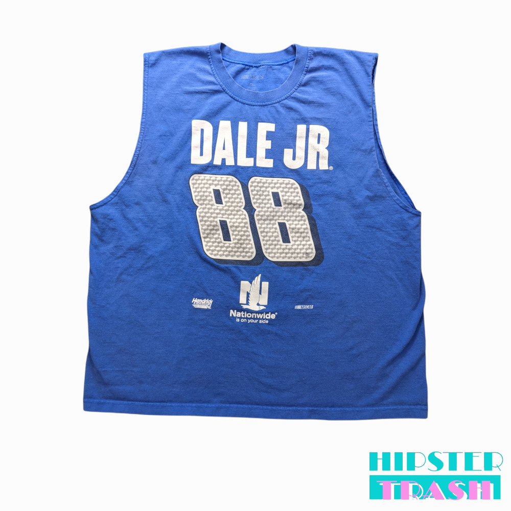 Vintage Nascar Dale Earnhardt Jr. Blue Sleevess Shirt- 3XL